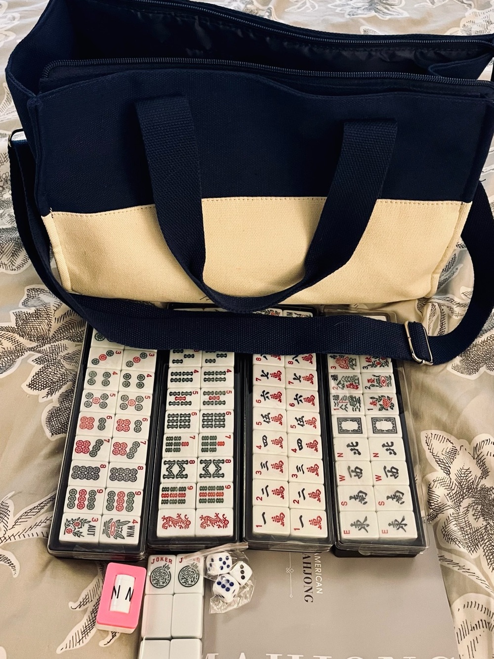 New American Mahjong Set with travel bag